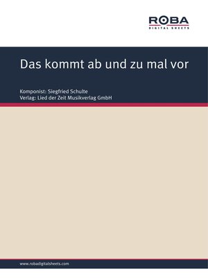 cover image of Das kommt ab und zu mal vor